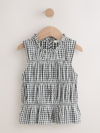 Dsiney Kidz - Monochrome Shirred Sleeveless Blouse (3-16yrs) image 1