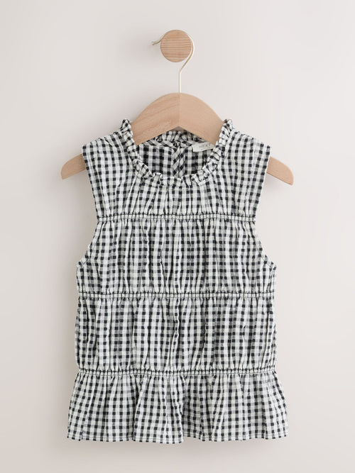 Dsiney Kidz - Monochrome Shirred Sleeveless Blouse (3-16yrs) image 1