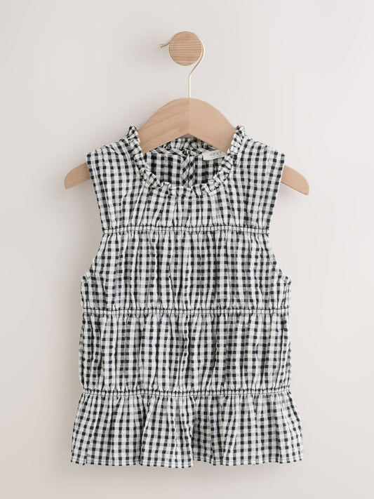 Dsiney Kidz - Monochrome Shirred Sleeveless Blouse (3-16yrs) image 1