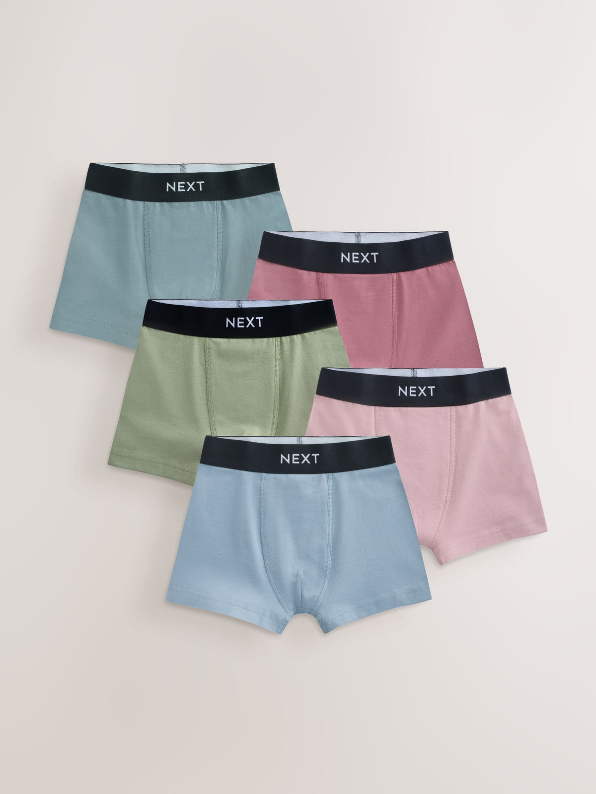 Dsiney Kidz - Multi Pastels with Black Waistband Trunks 5 Pack (1.5-16yrs) image 1
