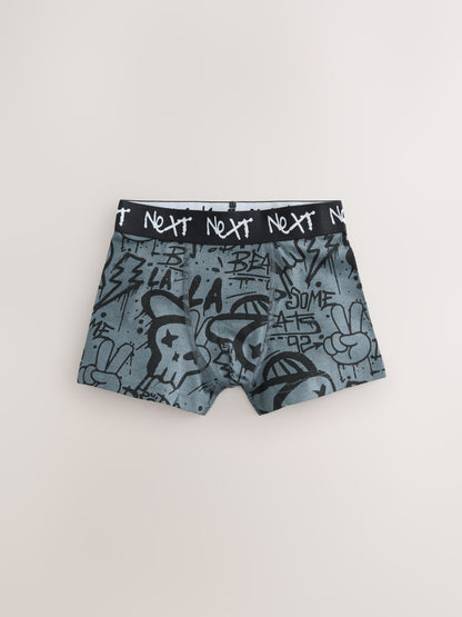 Dsiney Kidz - Black Graffiti Boxers 7 Pack (3-16yrs) image 2
