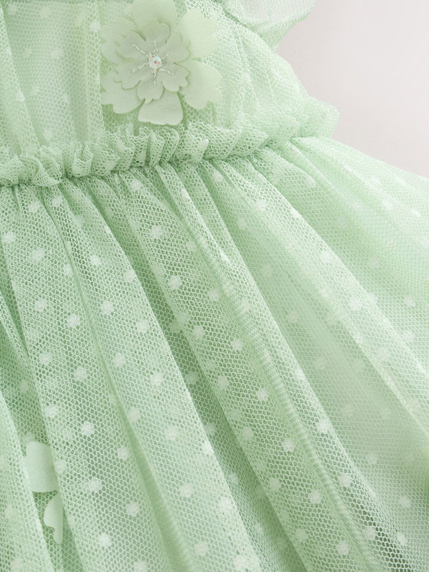 Mint Green Mesh Flower Girl Dress (3-16yrs) image 8