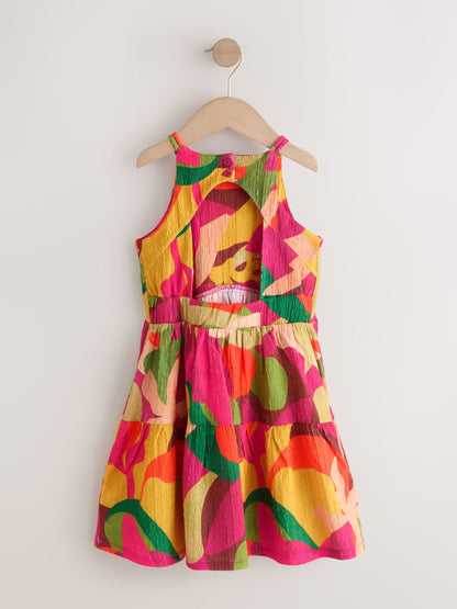 Bright Print Strappy Crinkle Summer Dress (3-16yrs) image 5