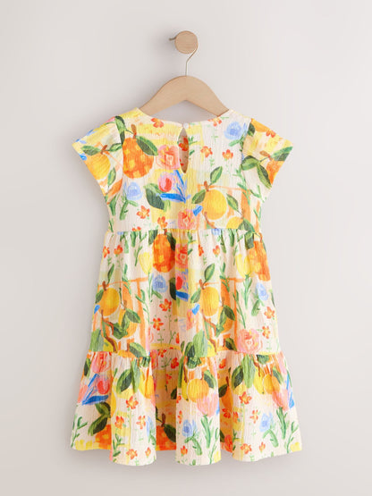 Multi Tropical Angel Sleeve Crinkle Dress (3-16yrs) image 6