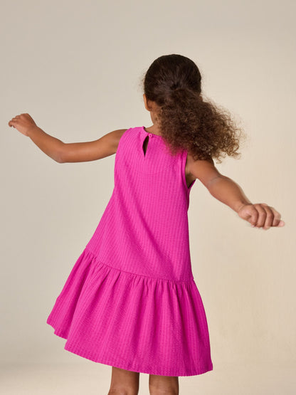 Magenta Pink Sleeveless Jersey Dress (3-16yrs) image 2