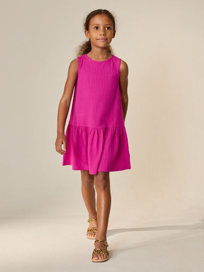 Magenta Pink Sleeveless Jersey Dress (3-16yrs) image 3