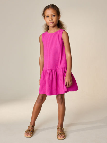 Magenta Pink Sleeveless Jersey Dress (3-16yrs) image 4