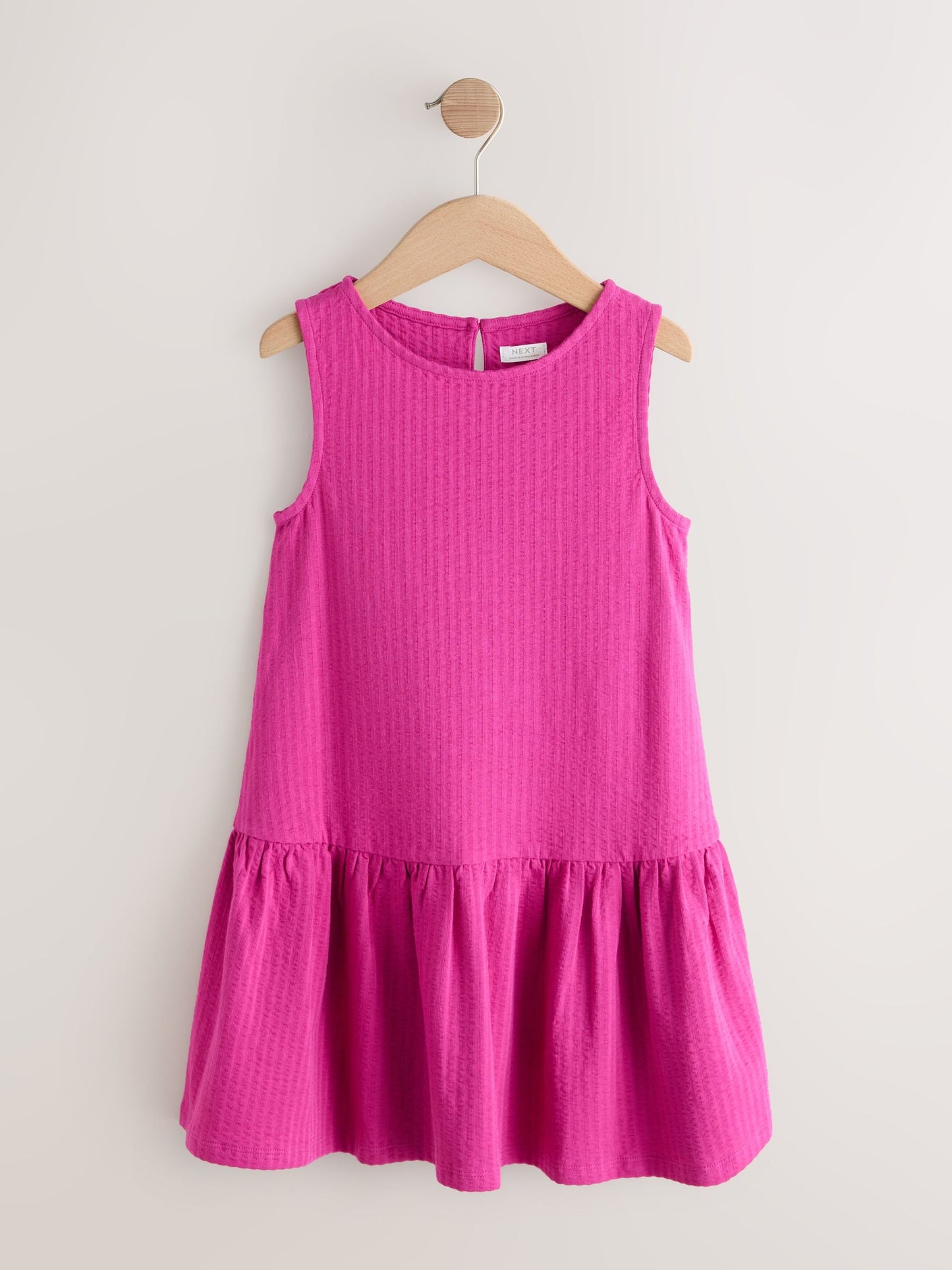 Magenta Pink Sleeveless Jersey Dress (3-16yrs) image 5