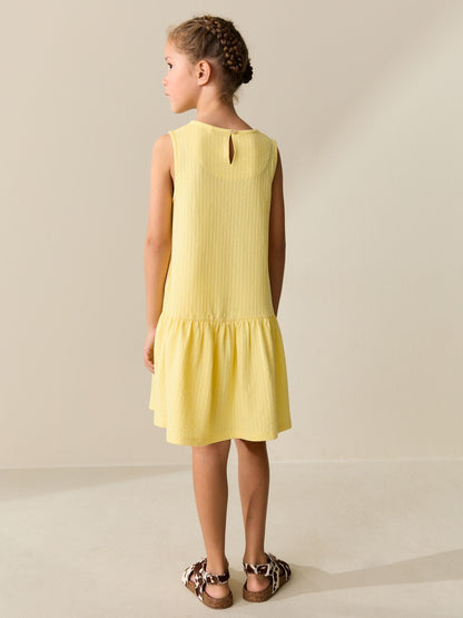 Yellow Sleeveless Jersey Dress (3-16yrs) image 3