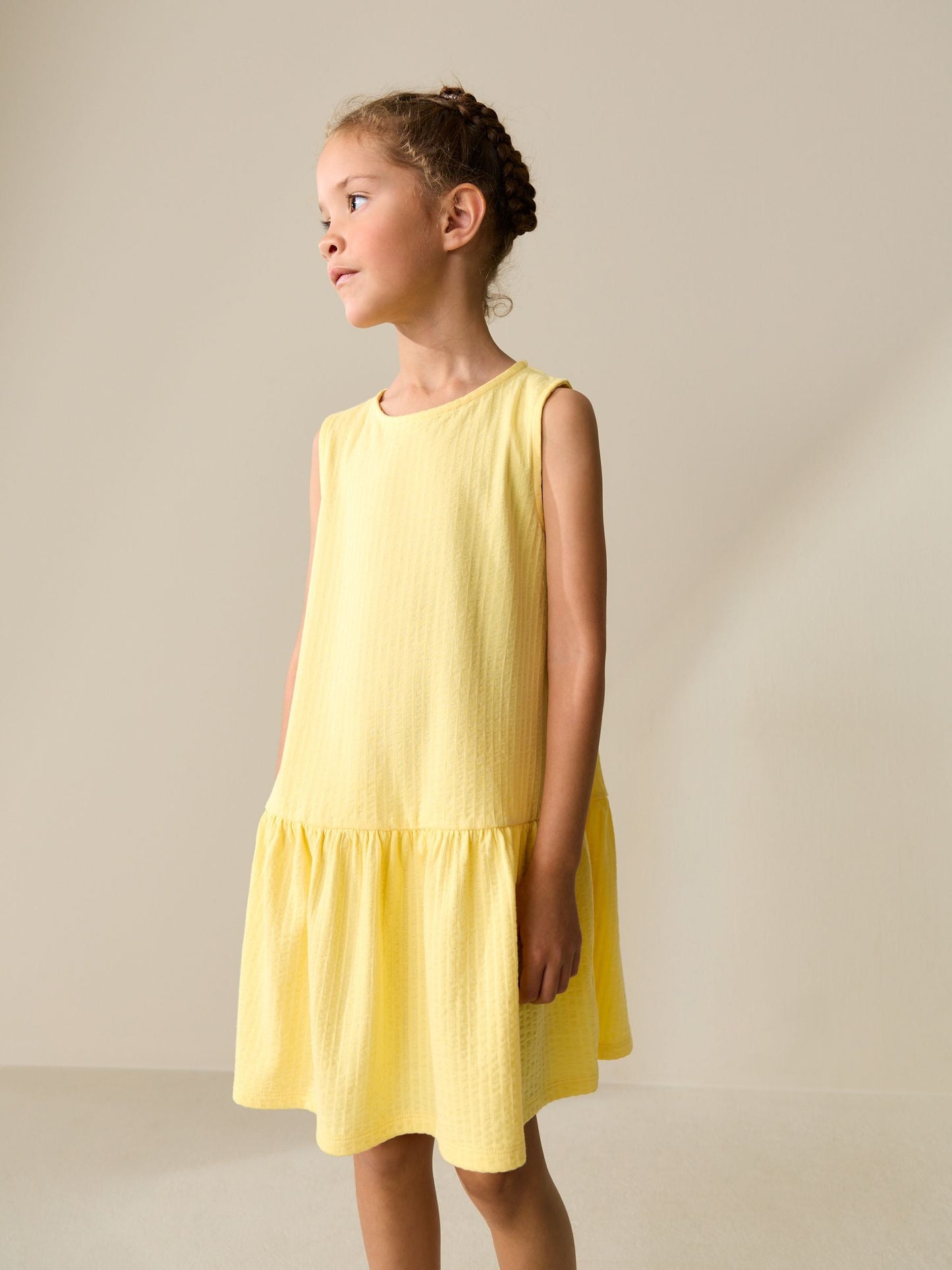 Yellow Sleeveless Jersey Dress (3-16yrs) image 4