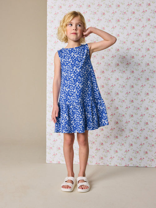 Dsiney Kidz - Blue Ditsy Sleeveless Jersey Dress (3-16yrs) image 1