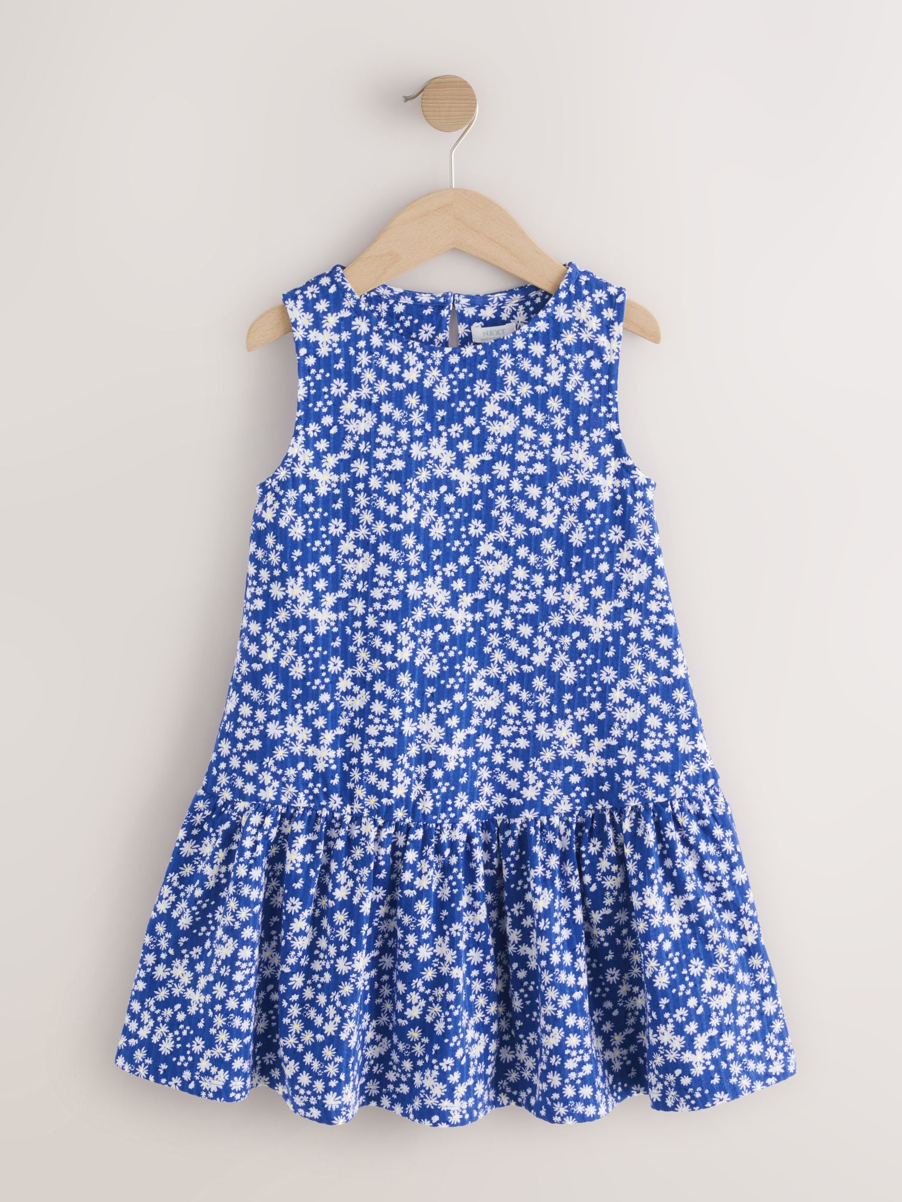 Blue Ditsy Sleeveless Jersey Dress (3-16yrs) image 5