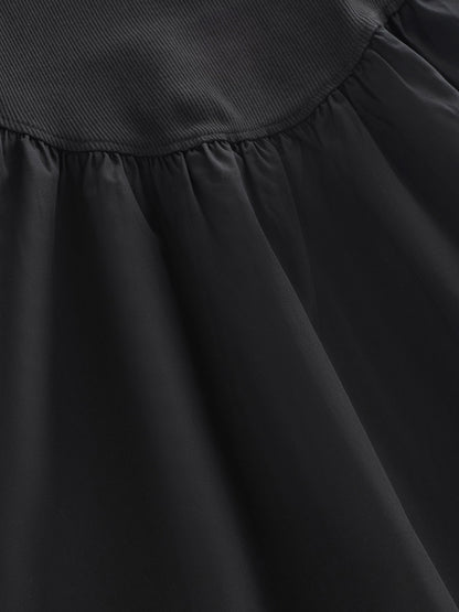 Black Jersey Woven Mix Sleeveless Dress (3-16yrs) image 7