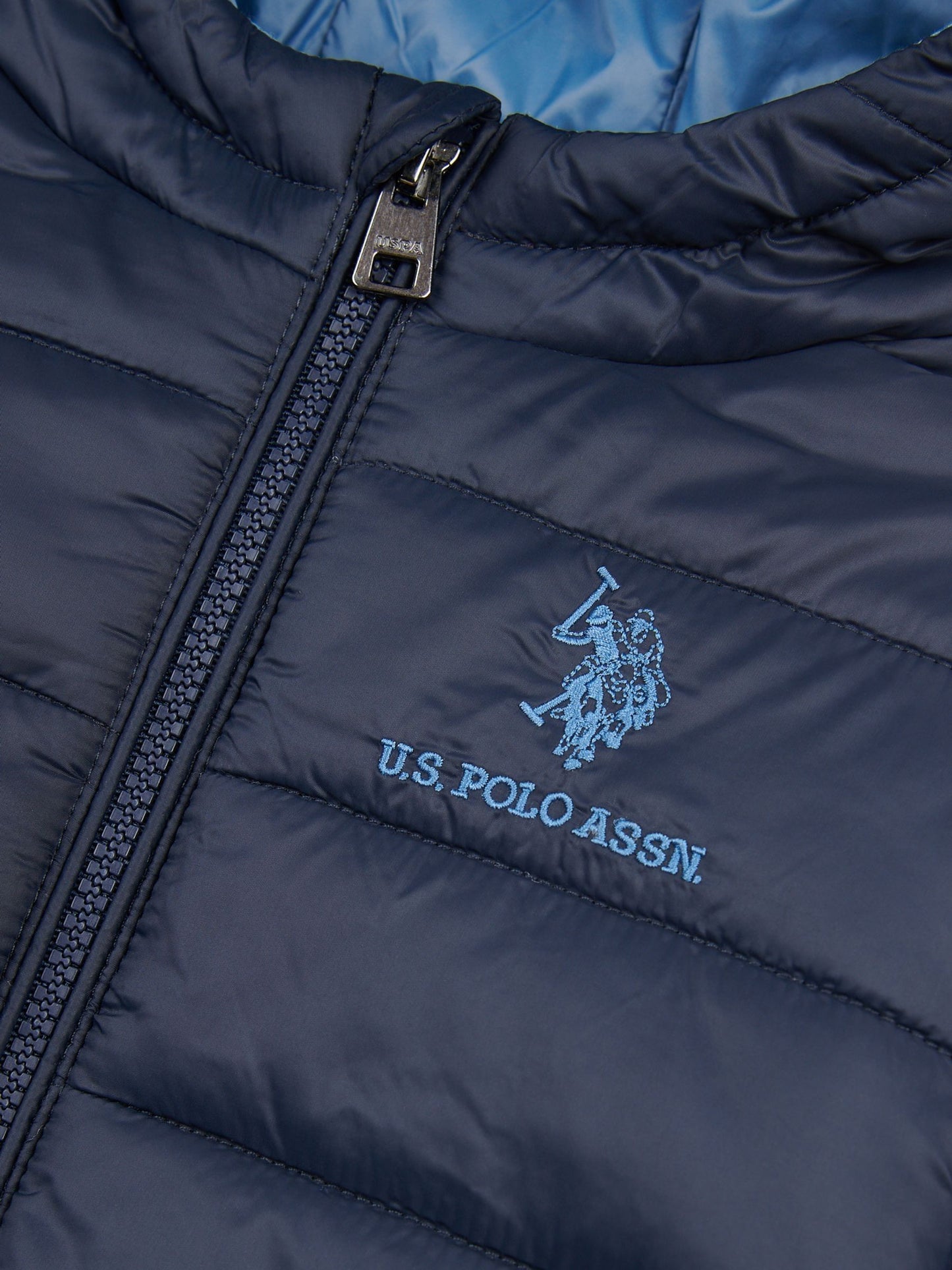 Dsiney Kidz - U.S. Polo Assn. Navy Blue Hooded Quilted Jacket with Peak image 3