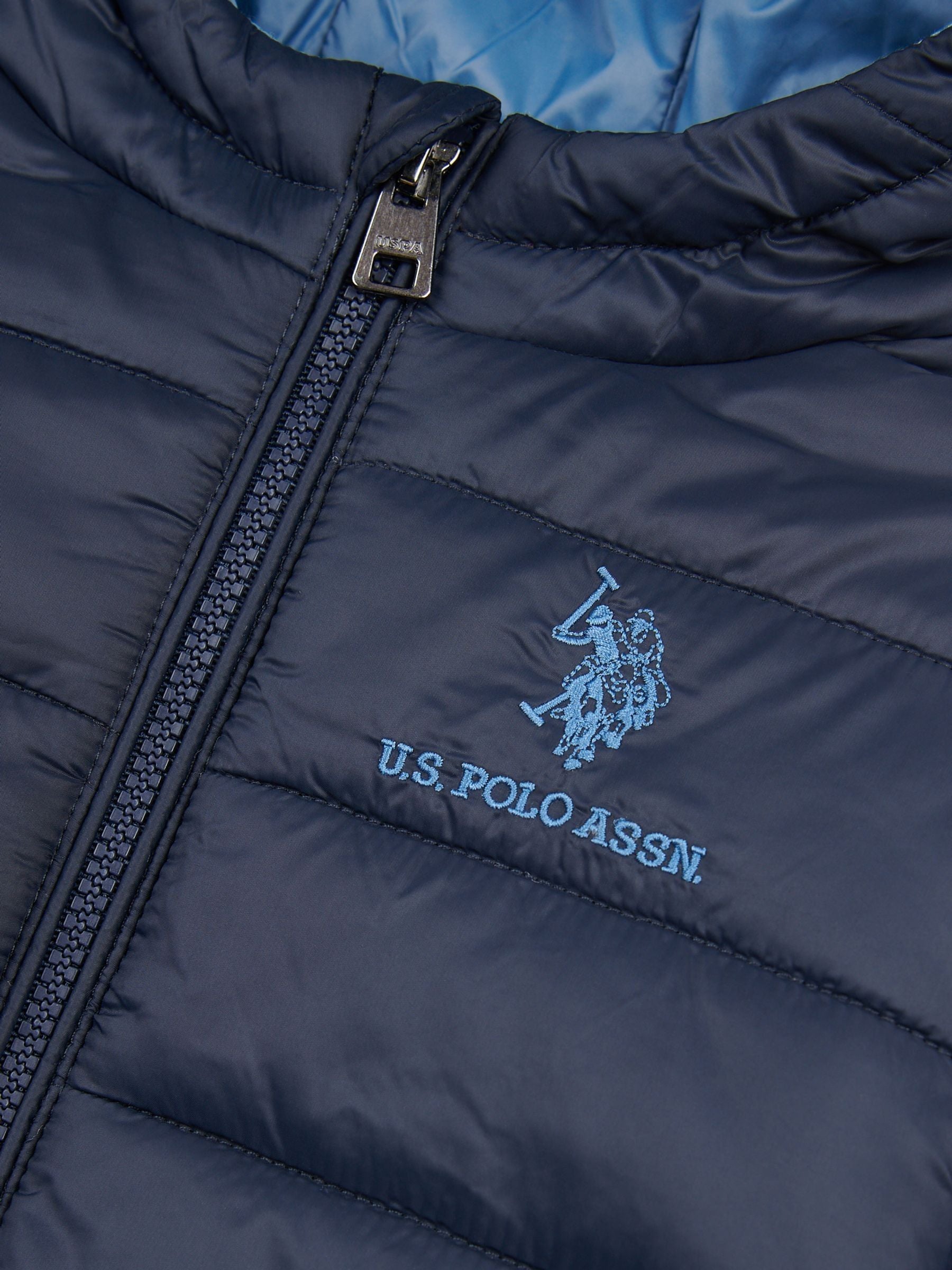 Dsiney Kidz - U.S. Polo Assn. Navy Blue Hooded Quilted Jacket with Peak image 3