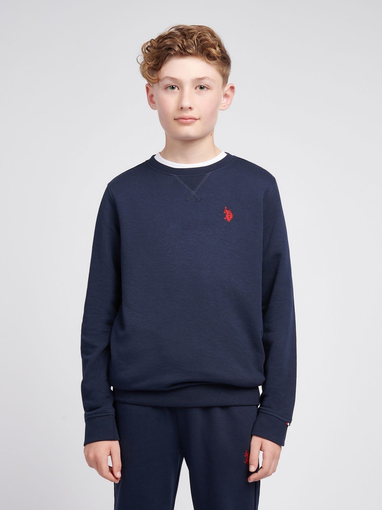 Dsiney Kidz - U.S. Polo Assn. Blue Double Horsemen Crew Sweatshirt image 1