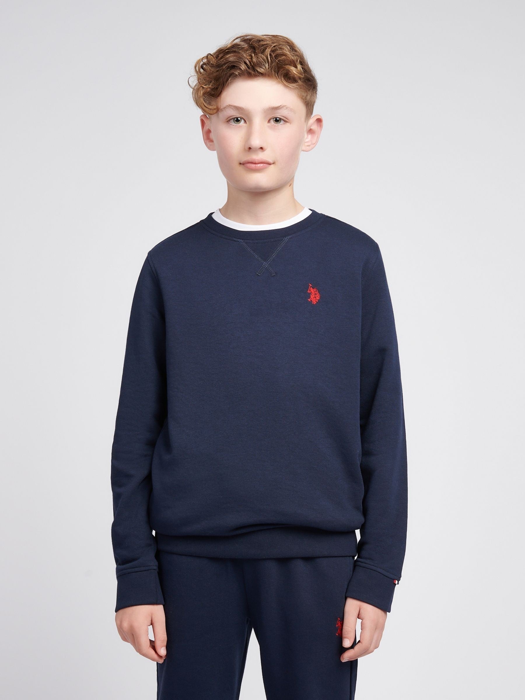 Dsiney Kidz - U.S. Polo Assn. Blue Double Horsemen Crew Sweatshirt image 1