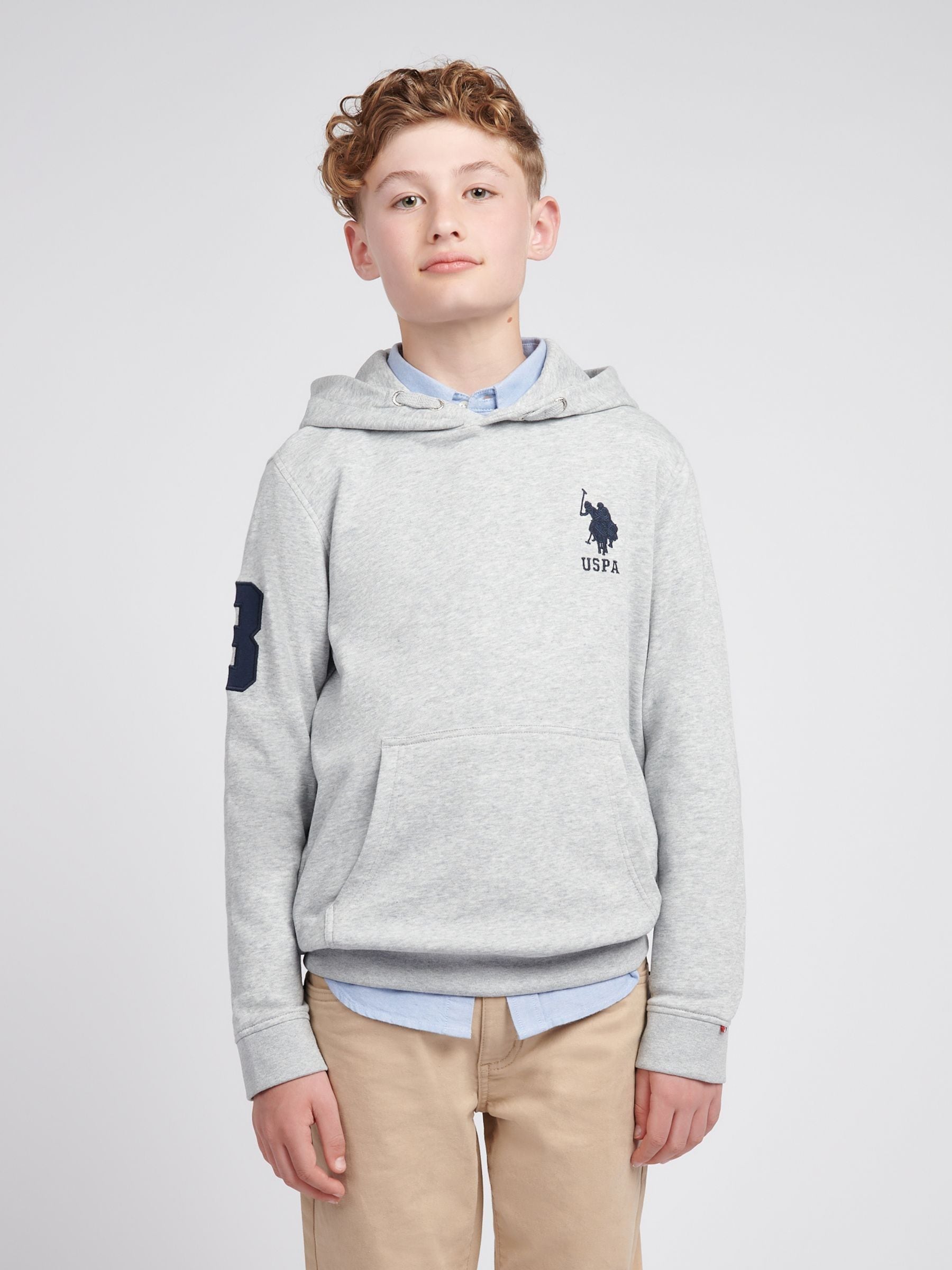 Dsiney Kidz - U.S. Polo Assn. Grey Boys Player 3 Hoodie image 1