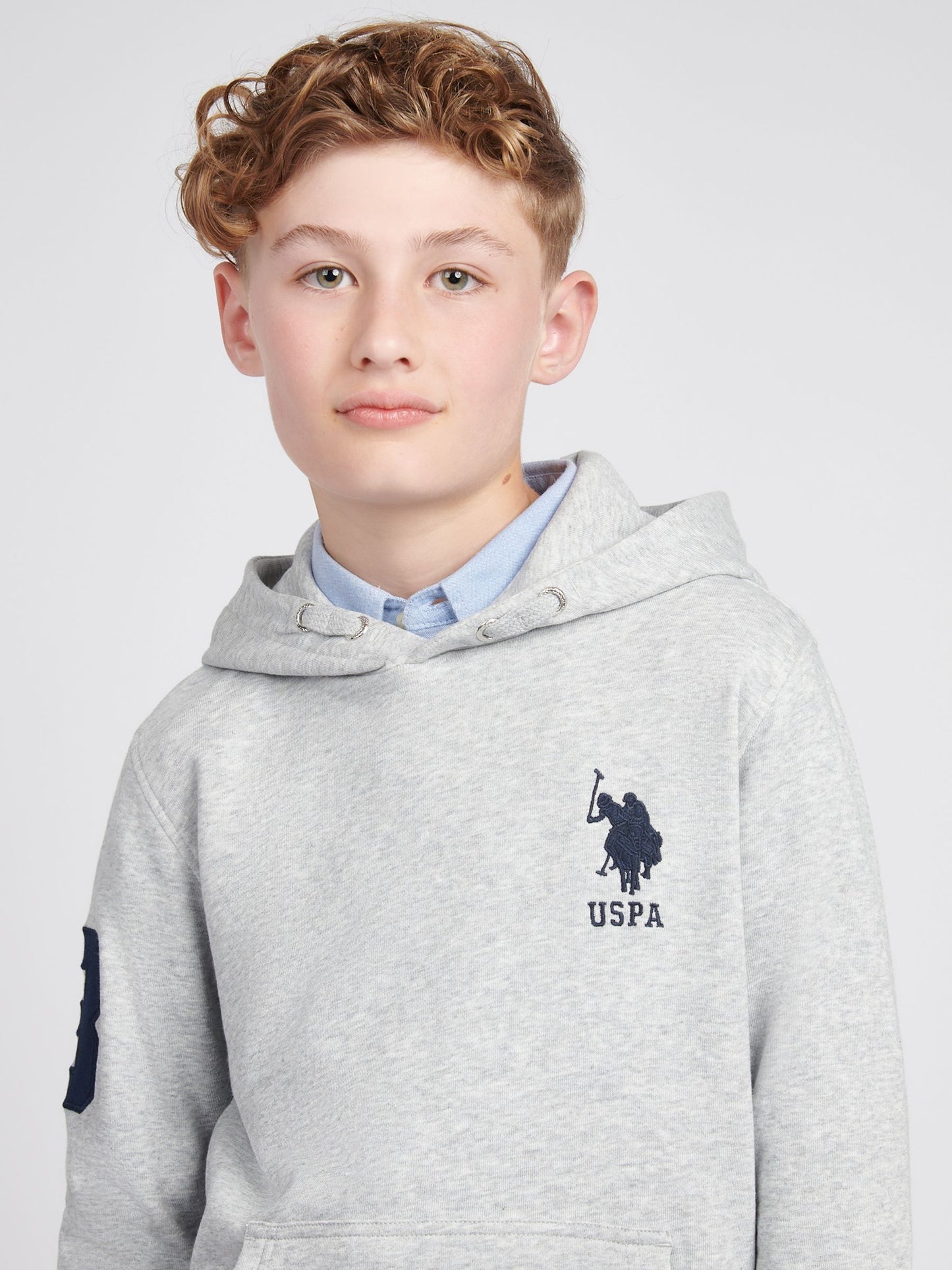 Dsiney Kidz - U.S. Polo Assn. Grey Boys Player 3 Hoodie image 2