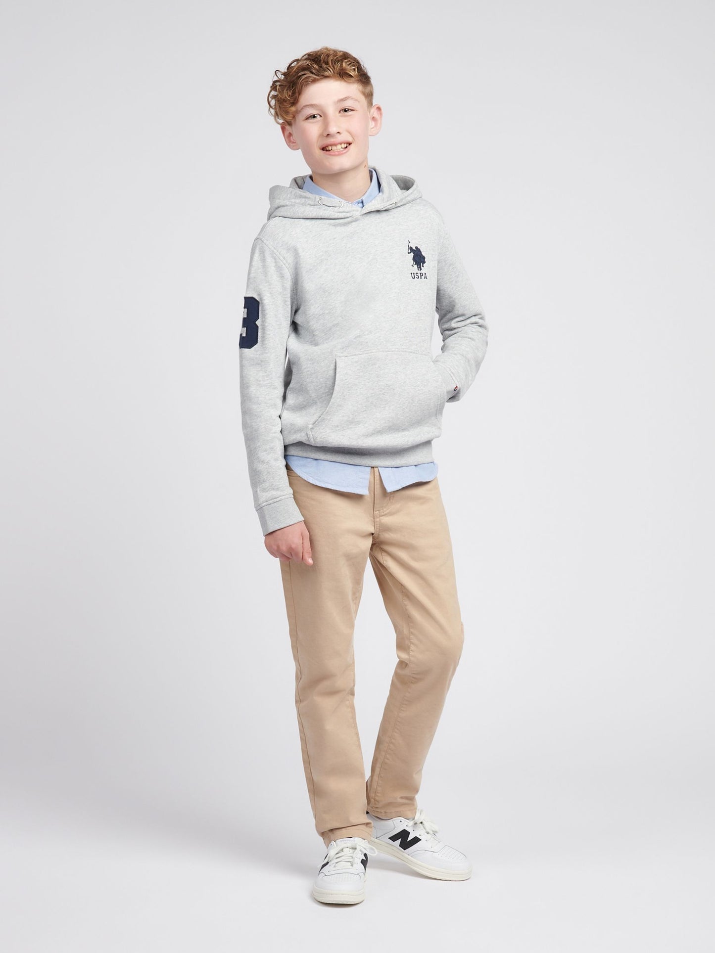 Dsiney Kidz - U.S. Polo Assn. Grey Boys Player 3 Hoodie image 3