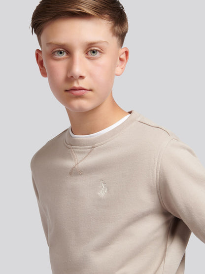 Dsiney Kidz - U.S. Polo Assn. Natural Double Horsemen Crew Sweatshirt image 2