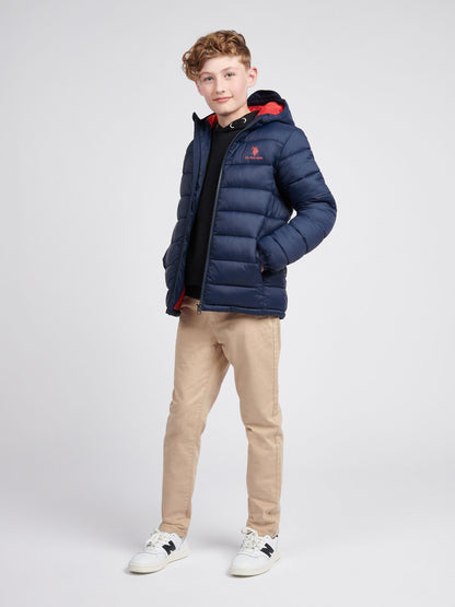 Dsiney Kidz - U.S. Polo Assn. Navy Blue Hooded Quilted Jacket image 3