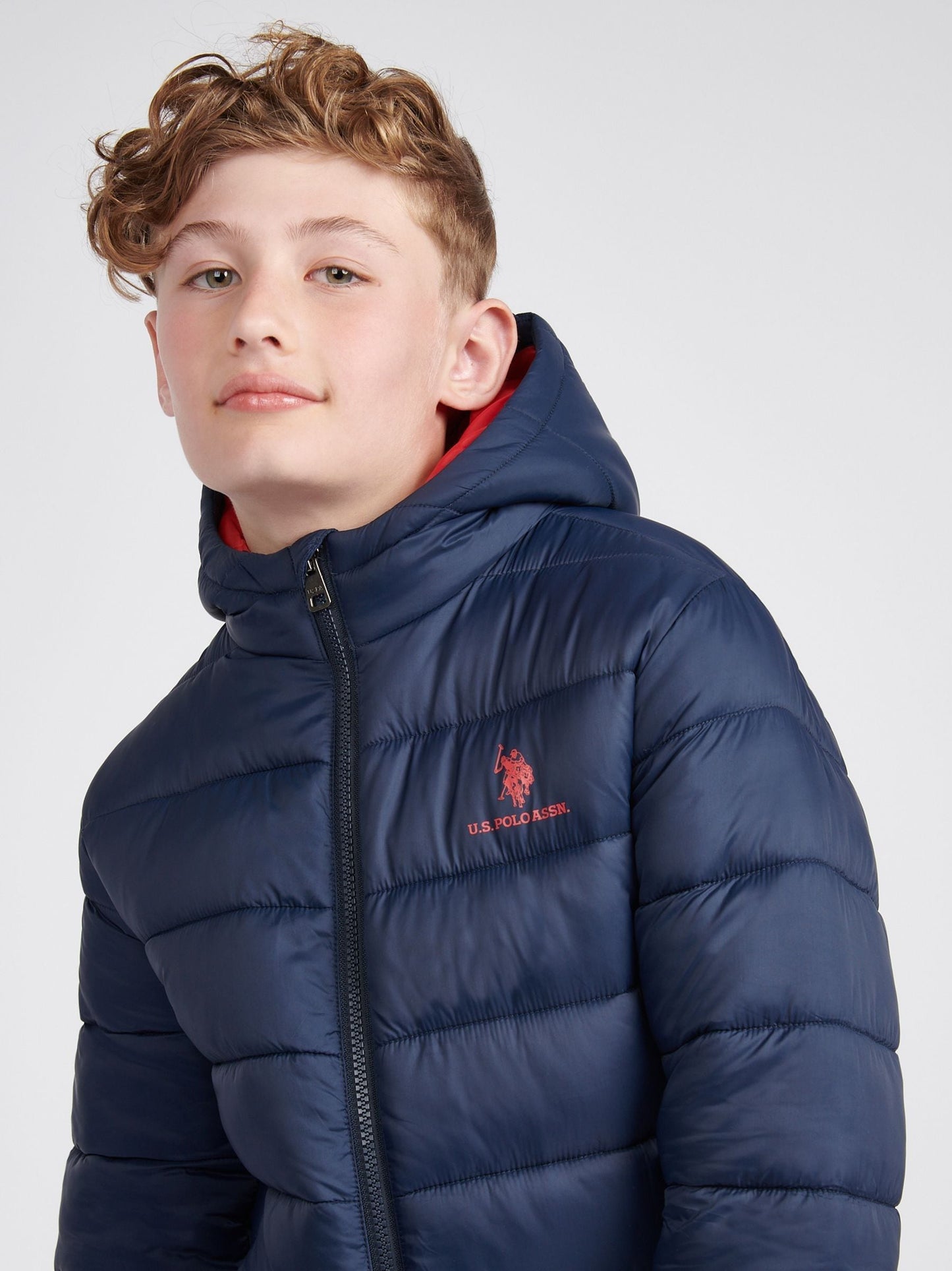 Dsiney Kidz - U.S. Polo Assn. Navy Blue Hooded Quilted Jacket image 4
