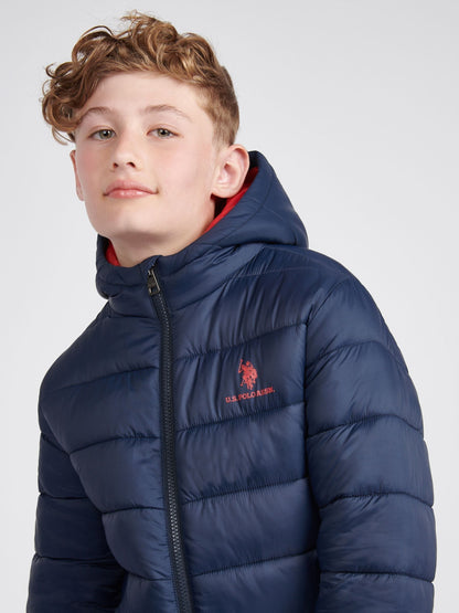 Dsiney Kidz - U.S. Polo Assn. Navy Blue Hooded Quilted Jacket image 4