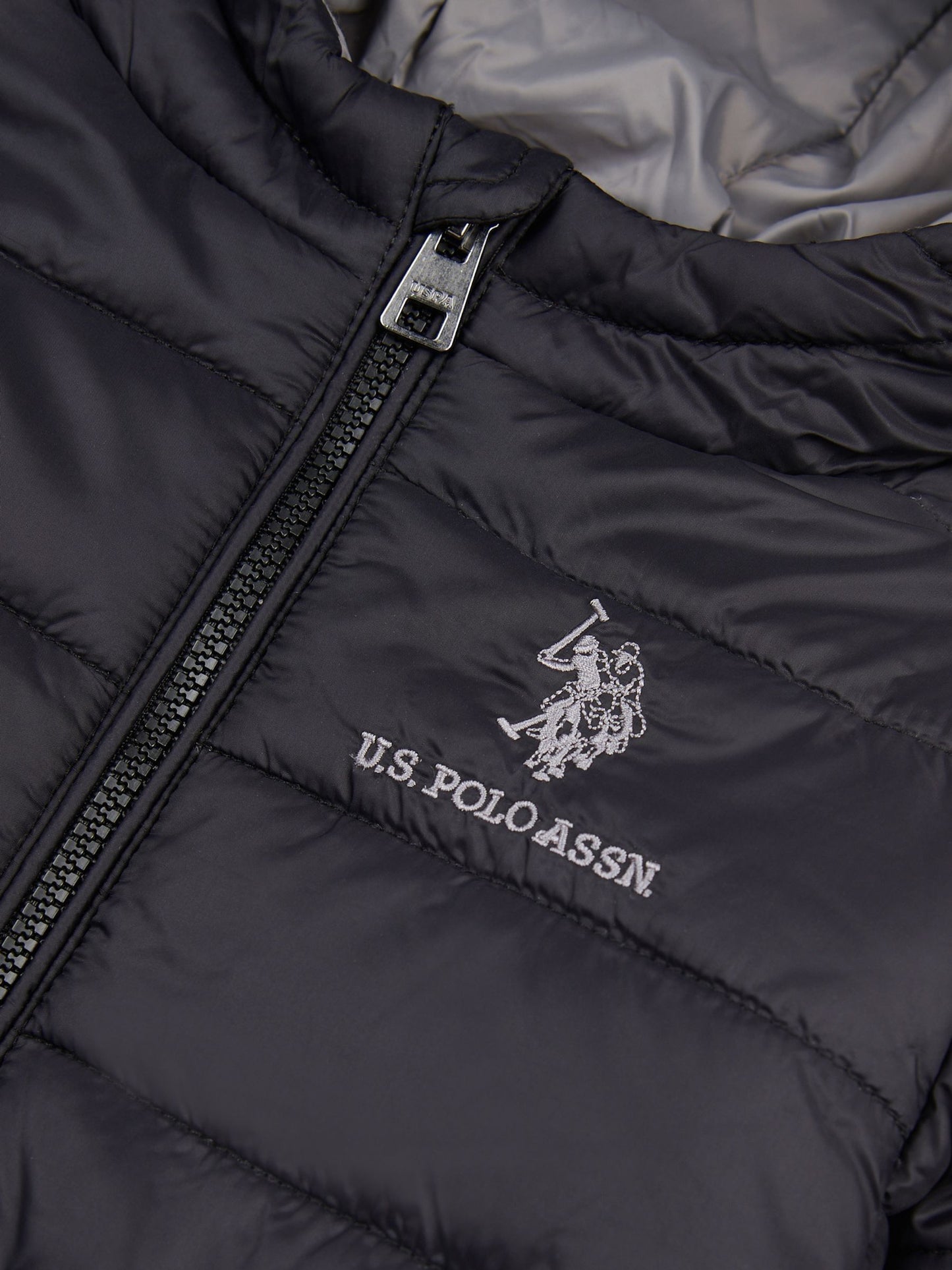 Dsiney Kidz - U.S. Polo Assn. Black Hooded Quilted Jacket with Peak image 4