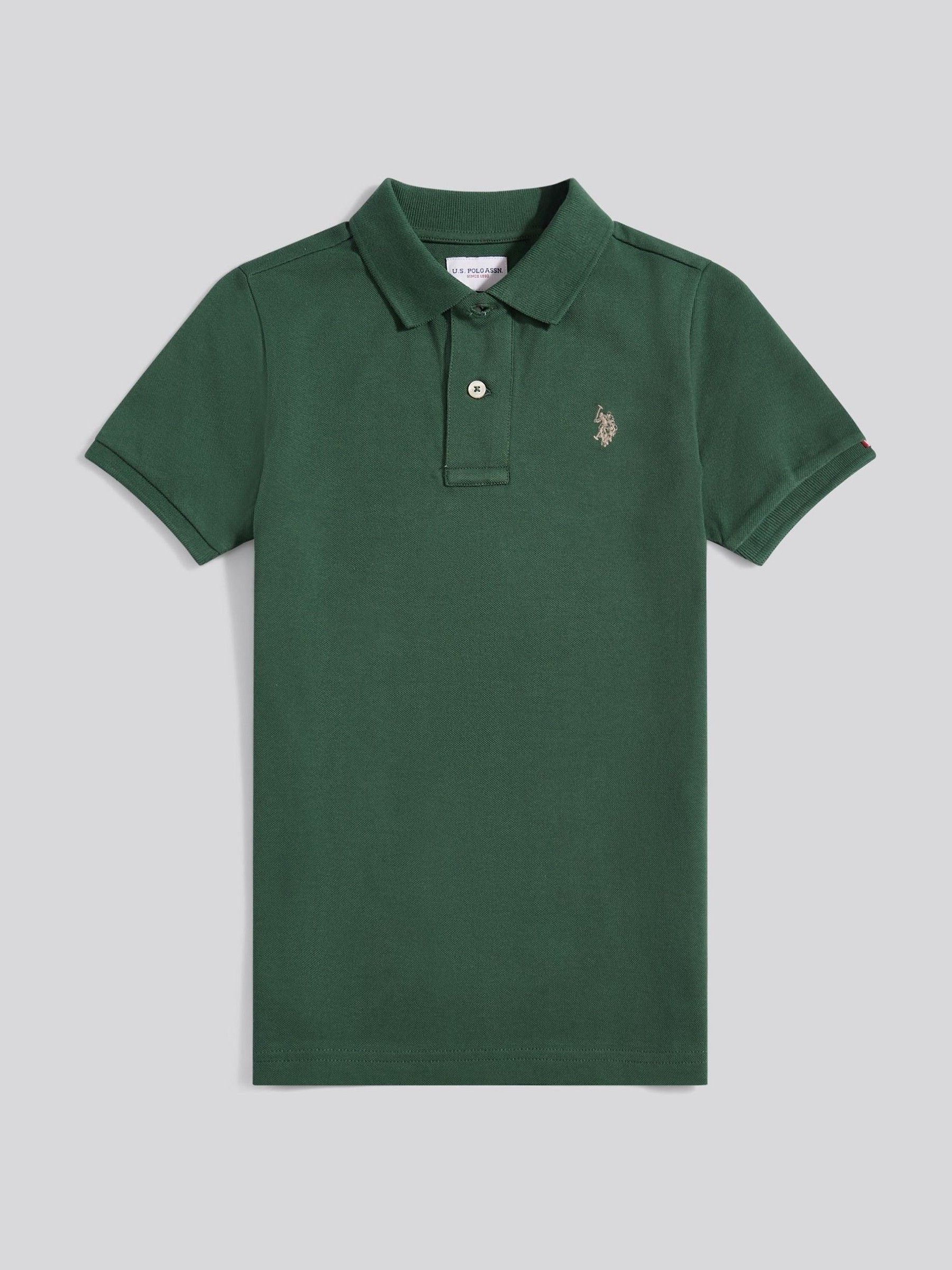 Dsiney Kidz - U.S. Polo Assn. Olive Green Double Horsemen Polo Shirt image 5