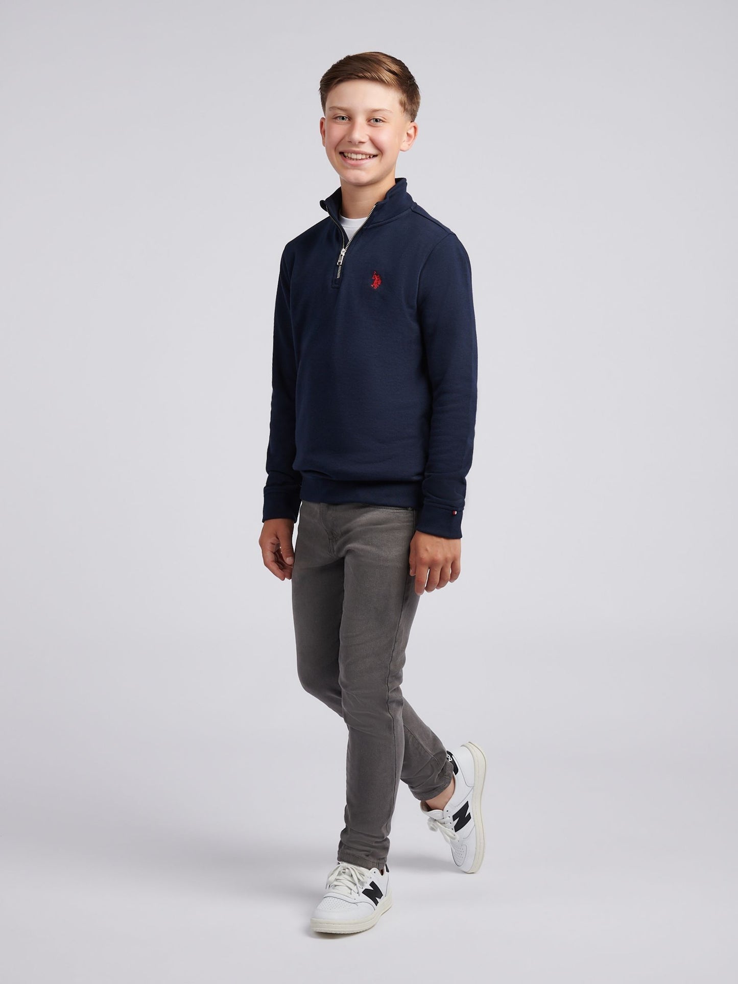 Dsiney Kidz - U.S. Polo Assn. Blue Double Horsemen ¼ Zip Sweatshirt image 2