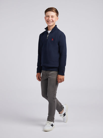 Dsiney Kidz - U.S. Polo Assn. Blue Double Horsemen ¼ Zip Sweatshirt image 2