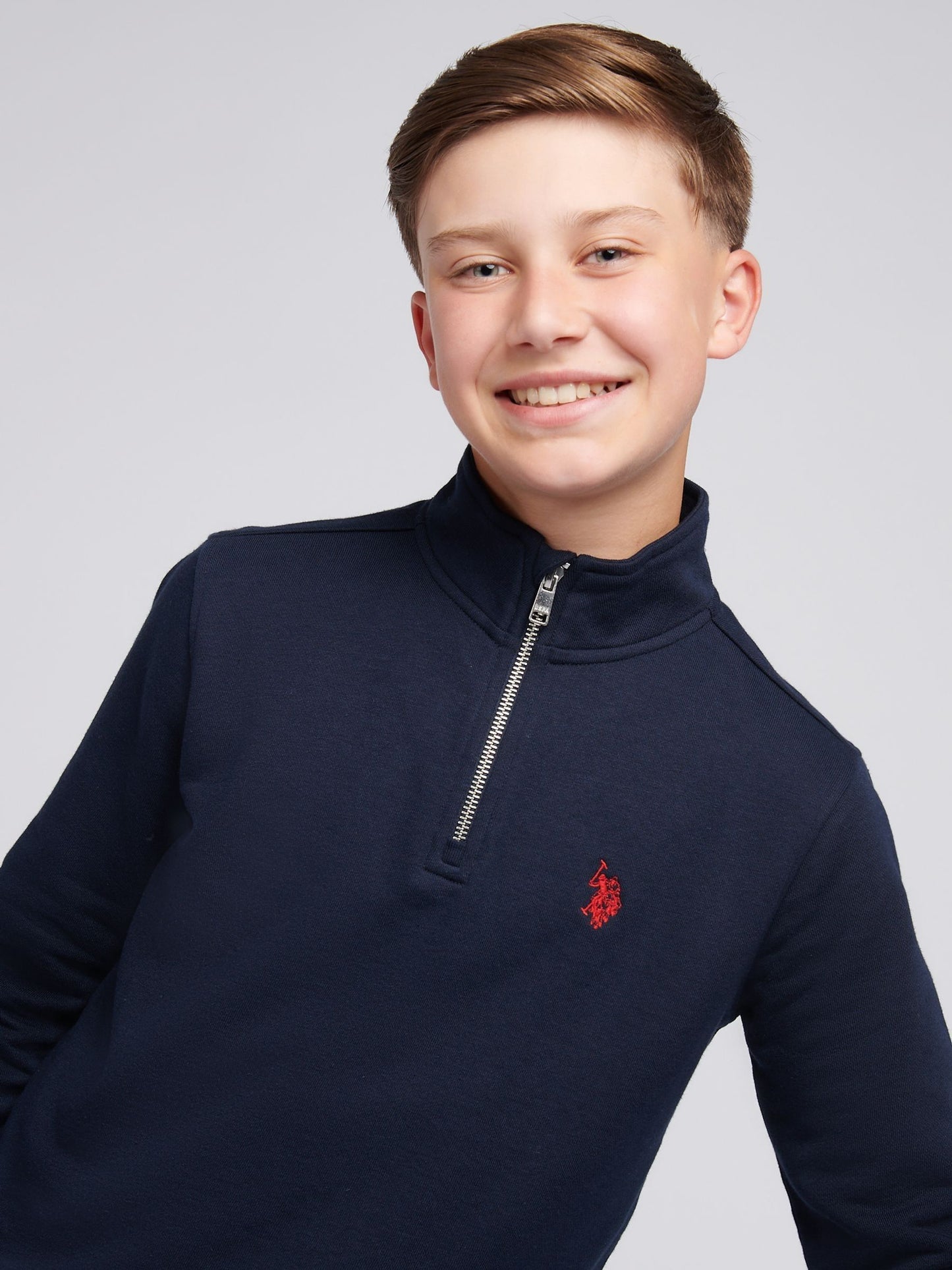 Dsiney Kidz - U.S. Polo Assn. Blue Double Horsemen ¼ Zip Sweatshirt image 4