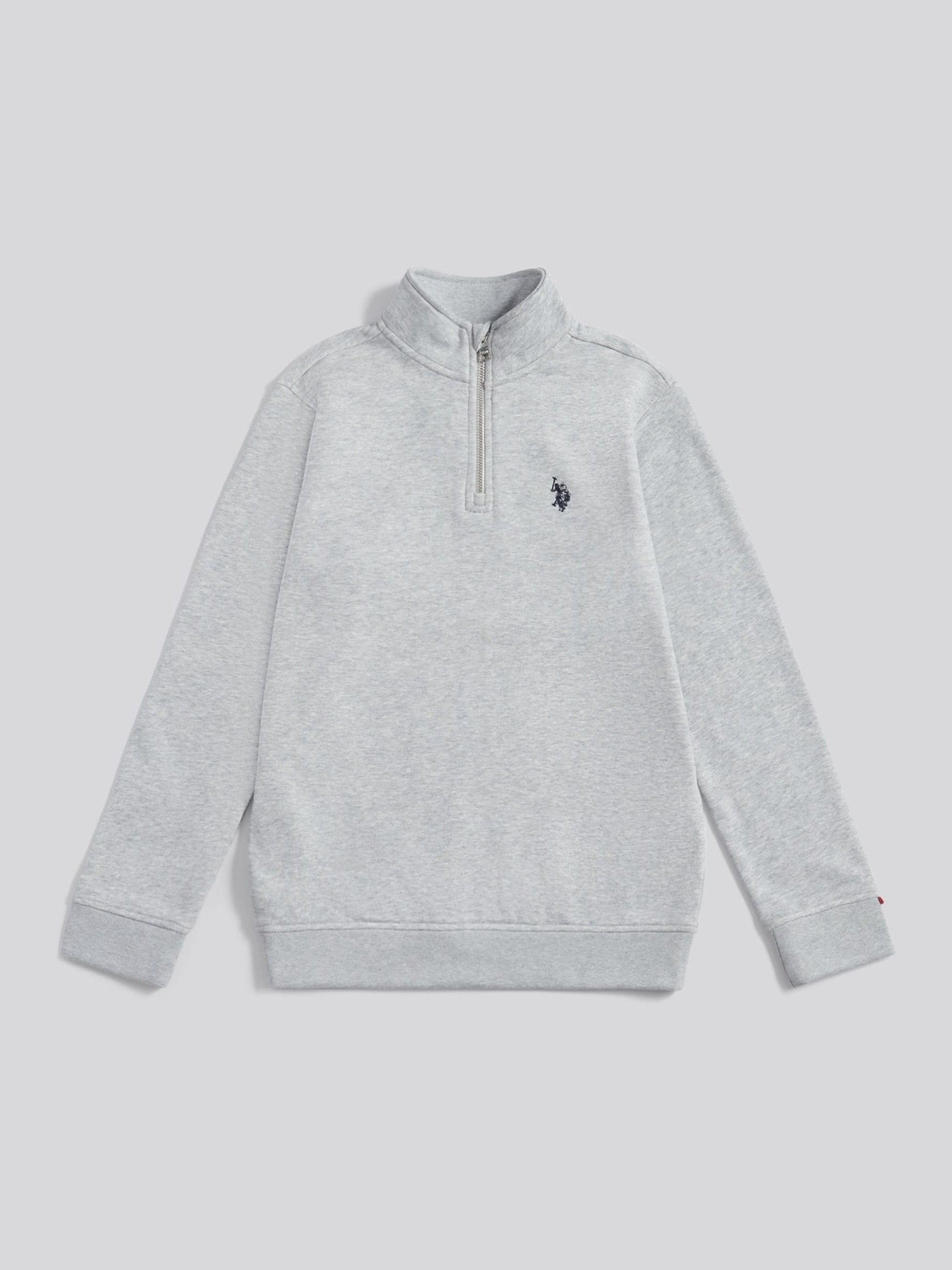 Dsiney Kidz - U.S. Polo Assn. Grey Double Horsemen ¼ Zip Sweatshirt image 6