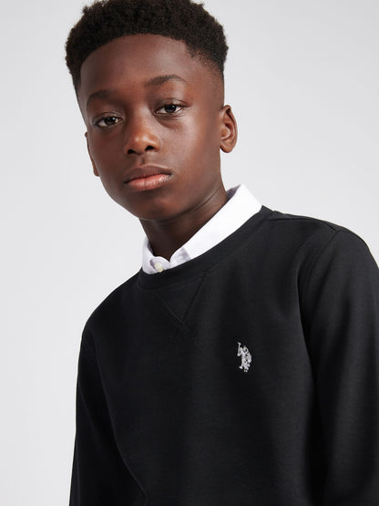 Dsiney Kidz - U.S. Polo Assn. Black Double Horsemen Crew Sweatshirt image 2