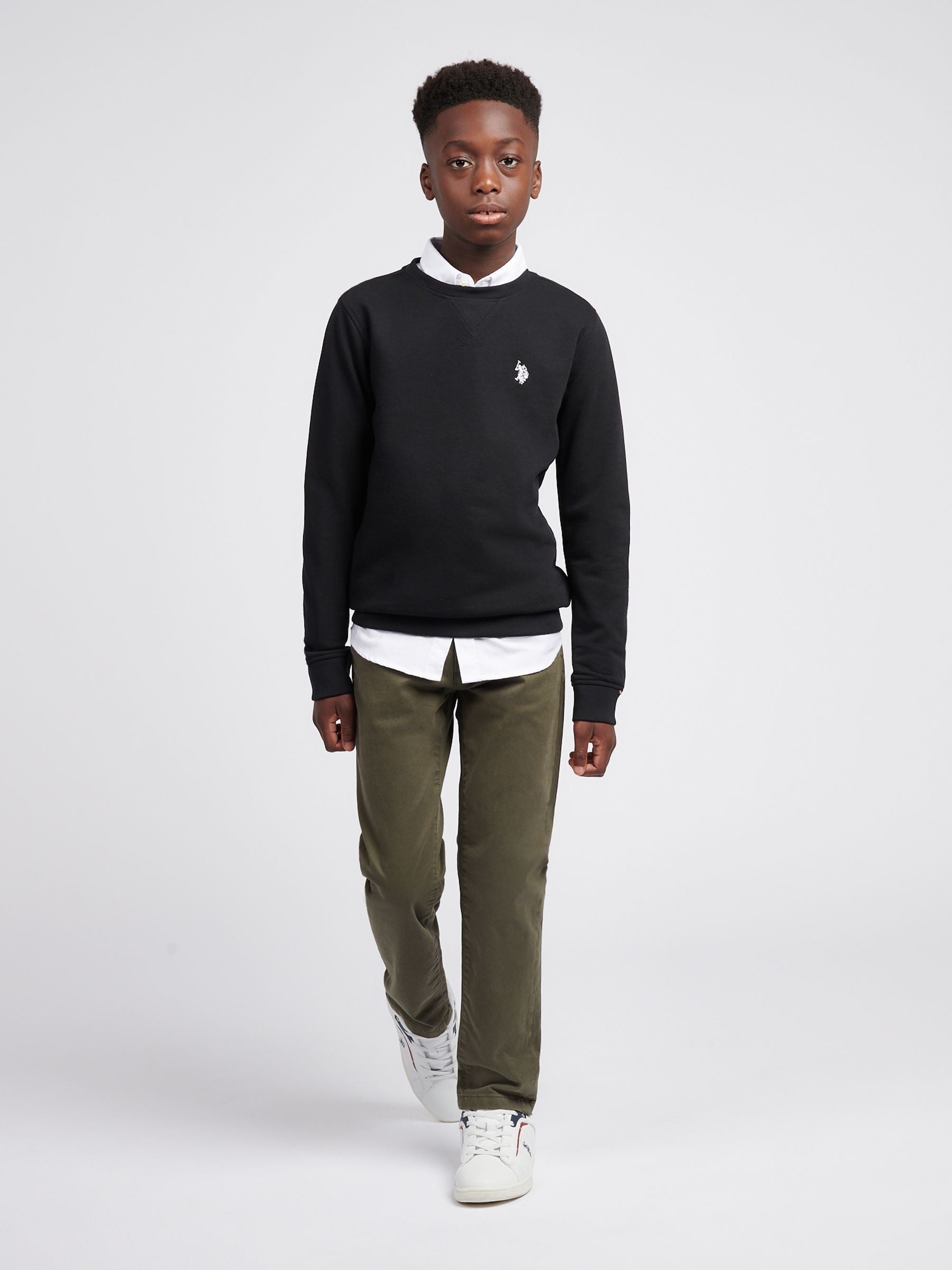 Dsiney Kidz - U.S. Polo Assn. Black Double Horsemen Crew Sweatshirt image 3