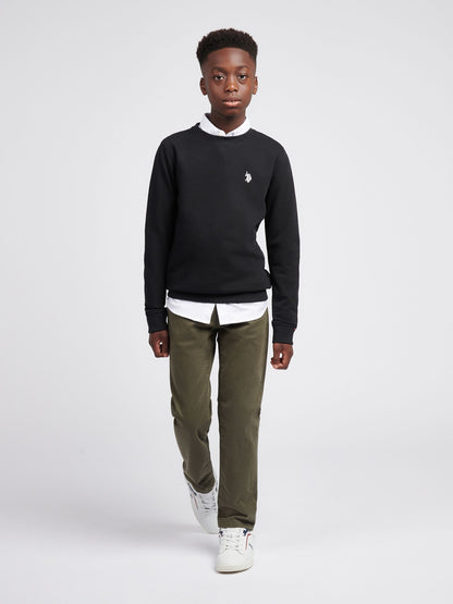 Dsiney Kidz - U.S. Polo Assn. Black Double Horsemen Crew Sweatshirt image 3
