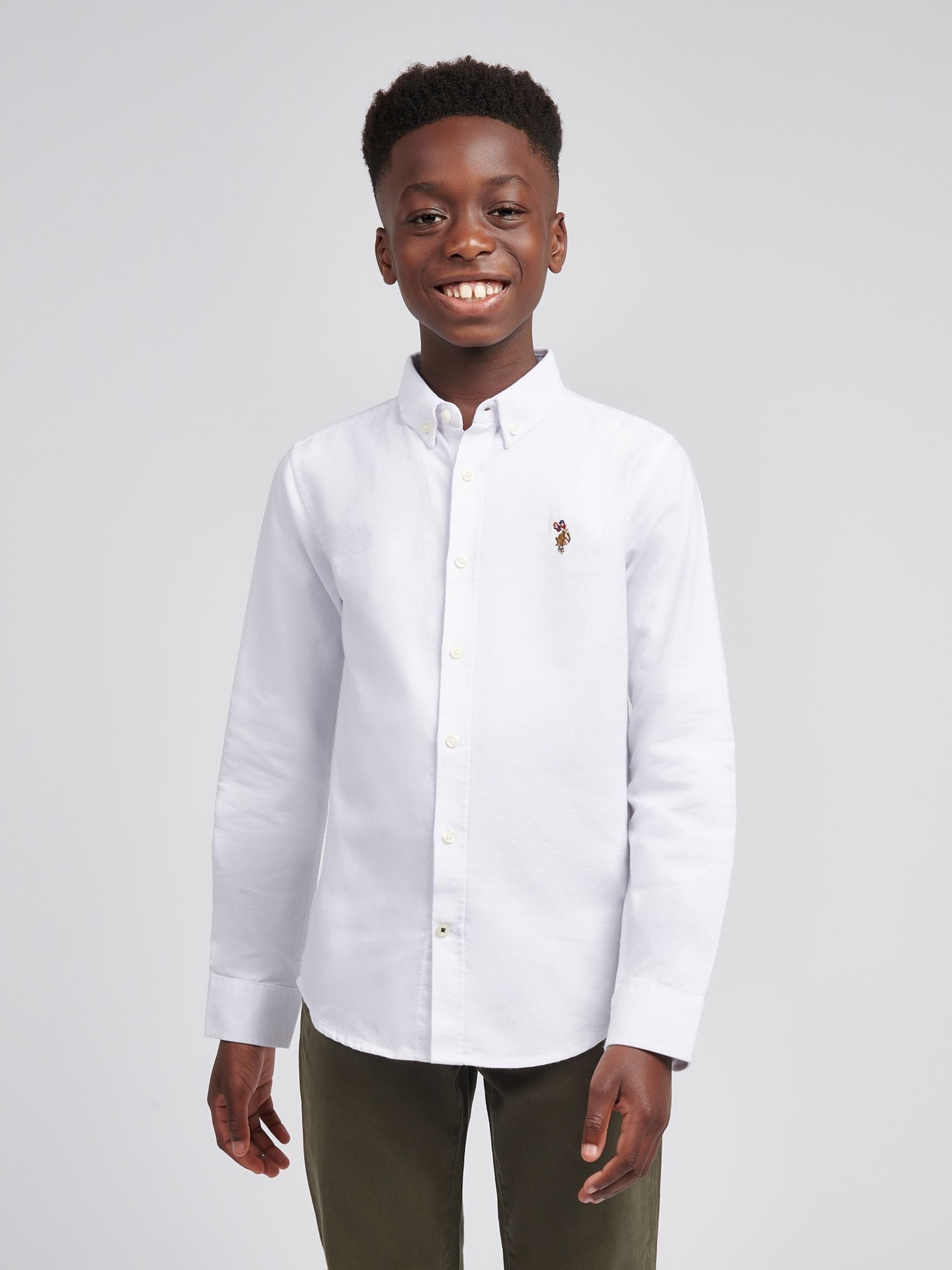 Dsiney Kidz - U.S. Polo Assn White Boys Oxford Shirt image 1