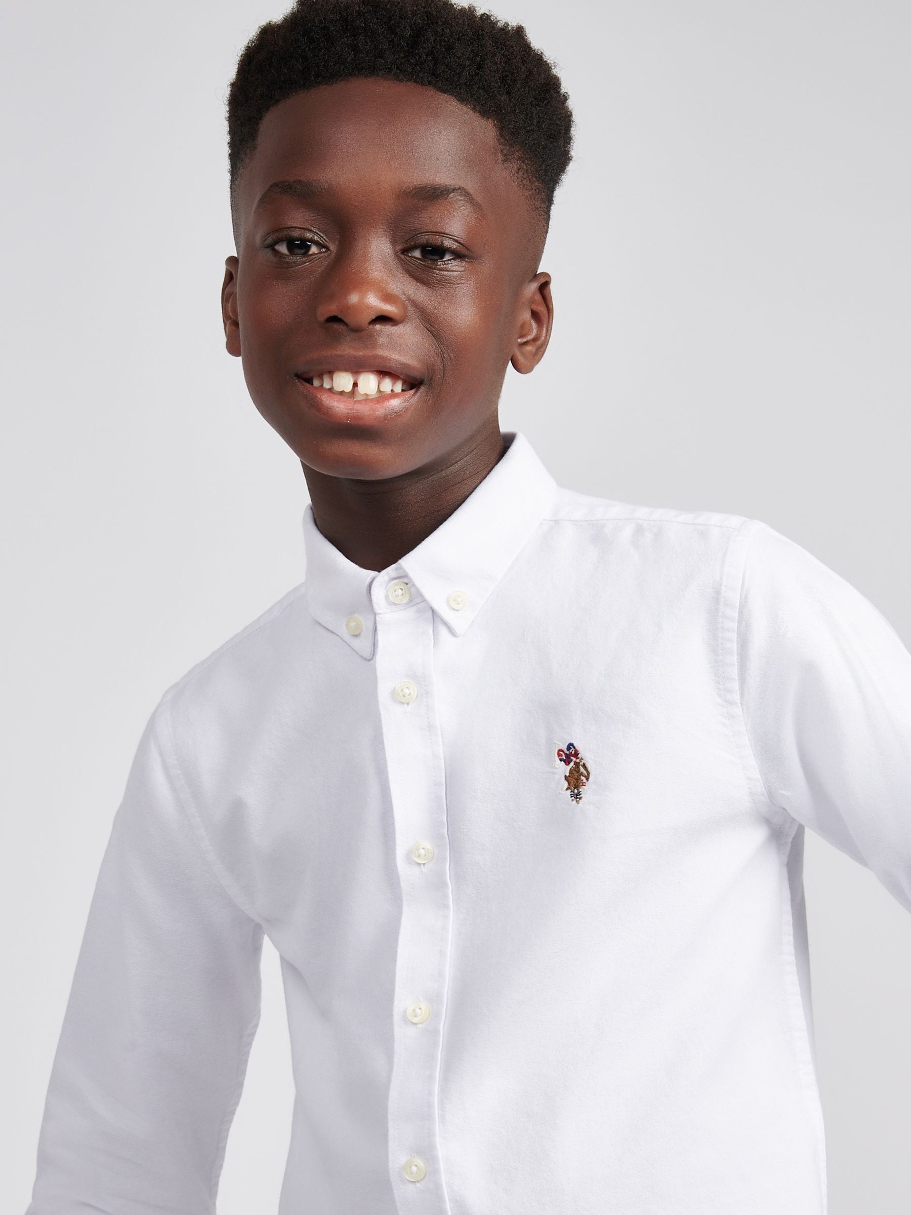 Dsiney Kidz - U.S. Polo Assn White Boys Oxford Shirt image 2