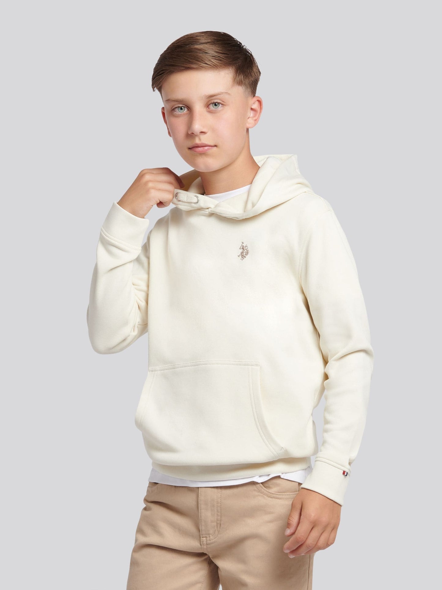 Dsiney Kidz - U.S. Polo Assn. White Double Horsemen Hoodie image 1