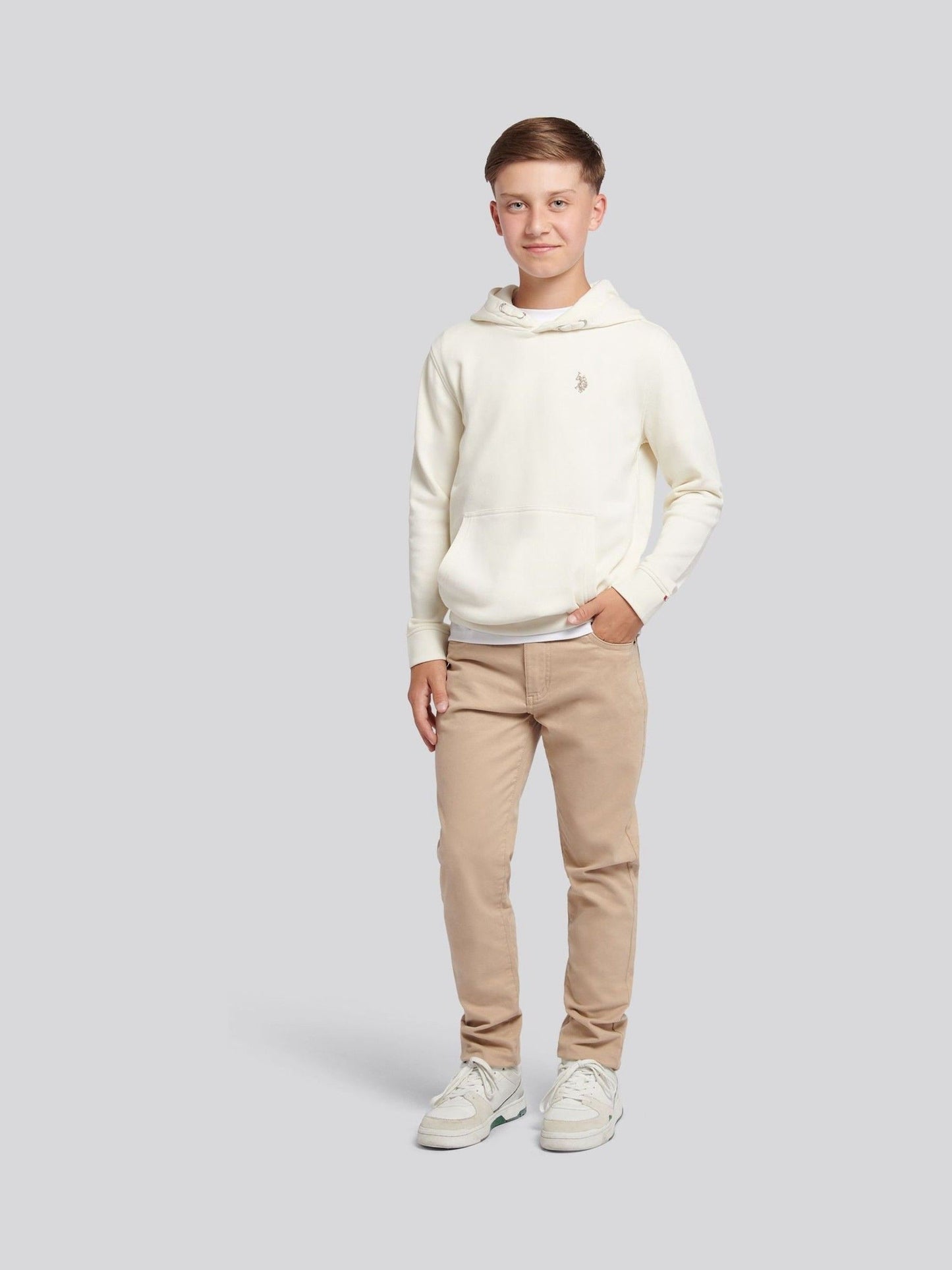 Dsiney Kidz - U.S. Polo Assn. White Double Horsemen Hoodie image 3