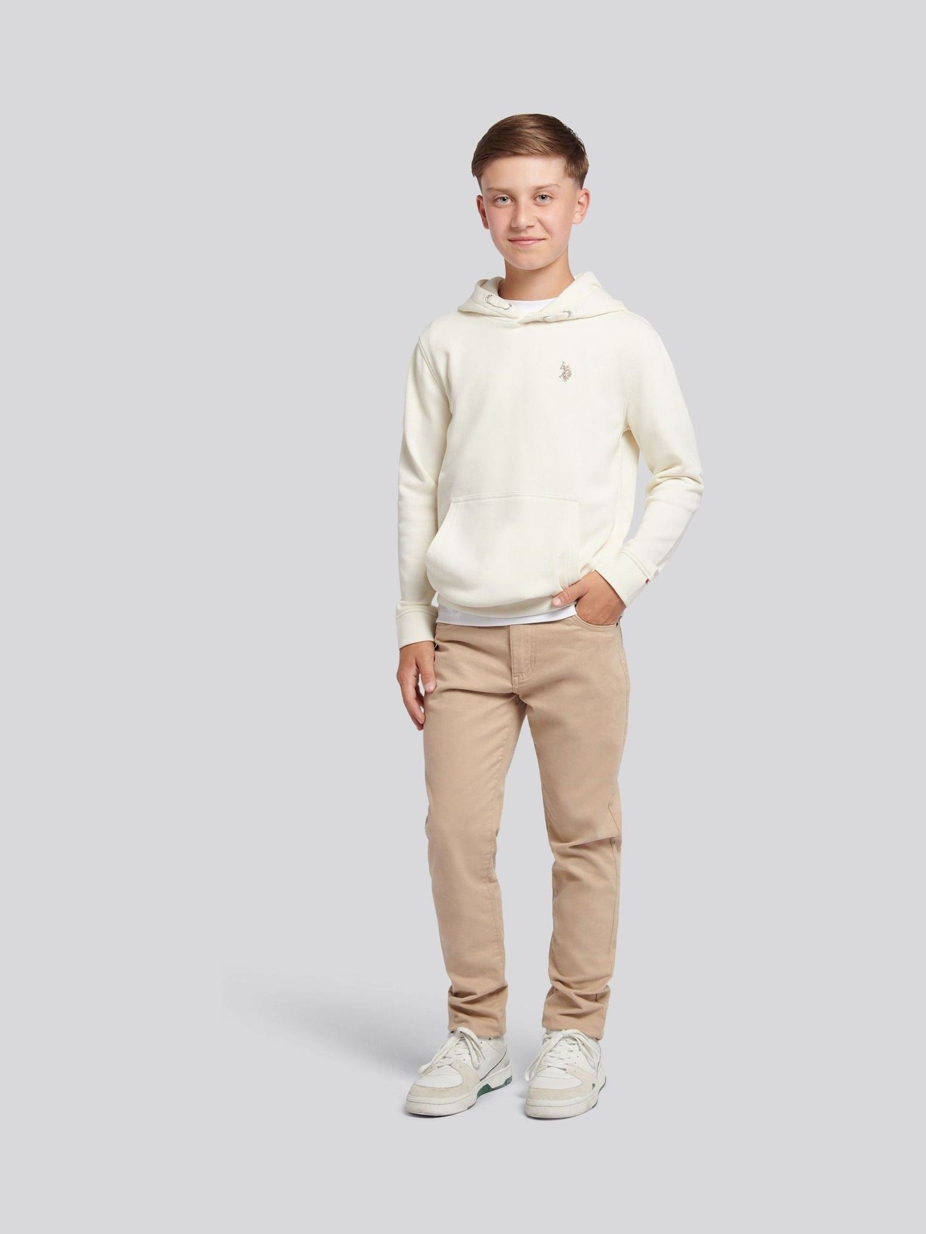 Dsiney Kidz - U.S. Polo Assn. White Double Horsemen Hoodie image 3
