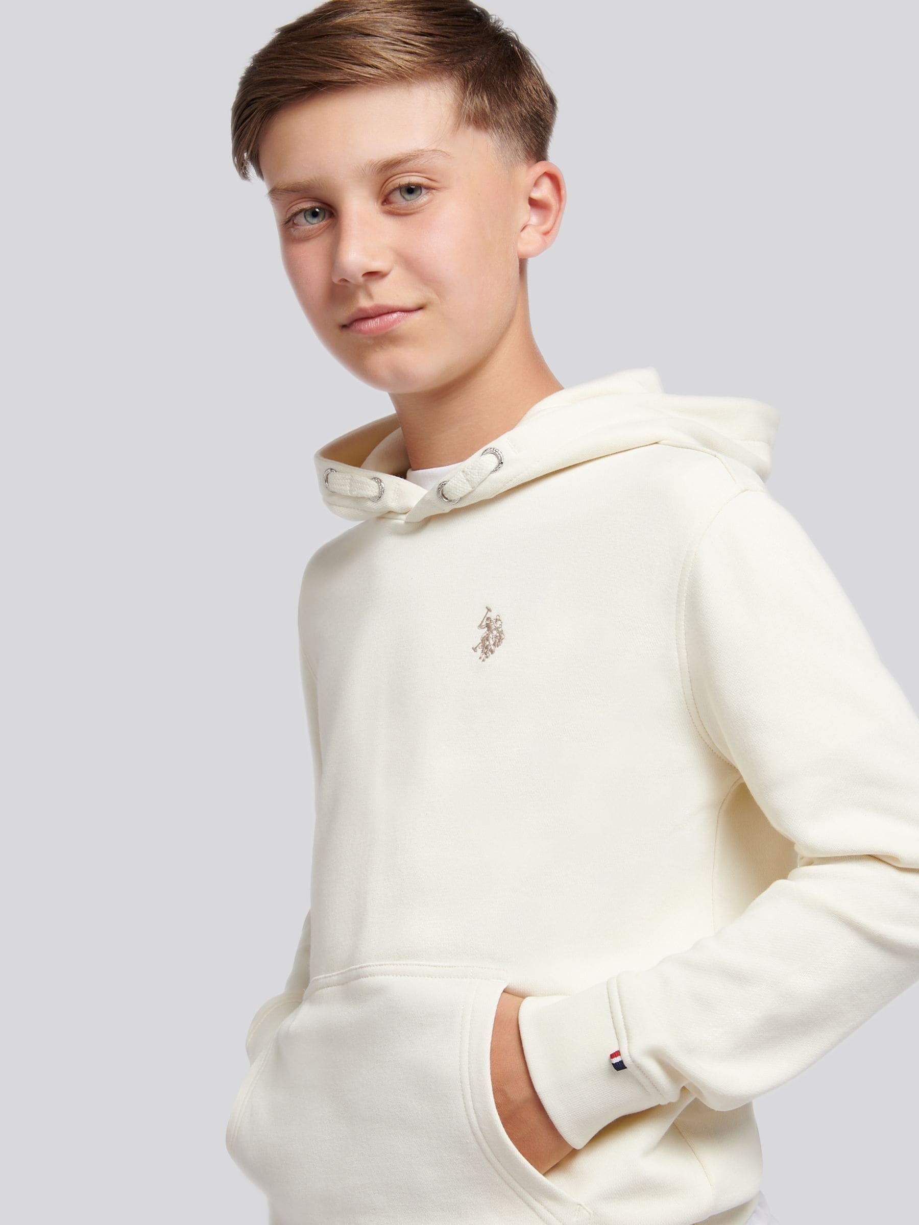 Dsiney Kidz - U.S. Polo Assn. White Double Horsemen Hoodie image 5