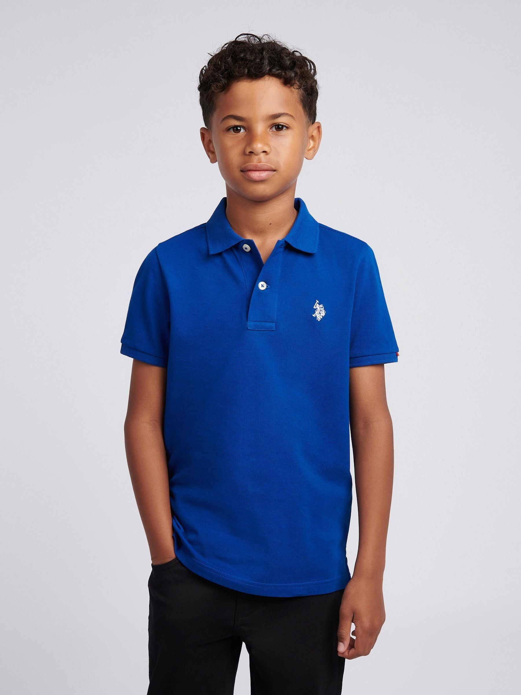 Dsiney Kidz - U.S. Polo Assn. Sodalite Blue Double Horsemen Polo Shirt image 1