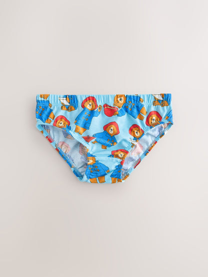 Dsiney Kidz - Blue on White Paddington Bear Briefs 5 Pack (1.5-8yrs) image 3
