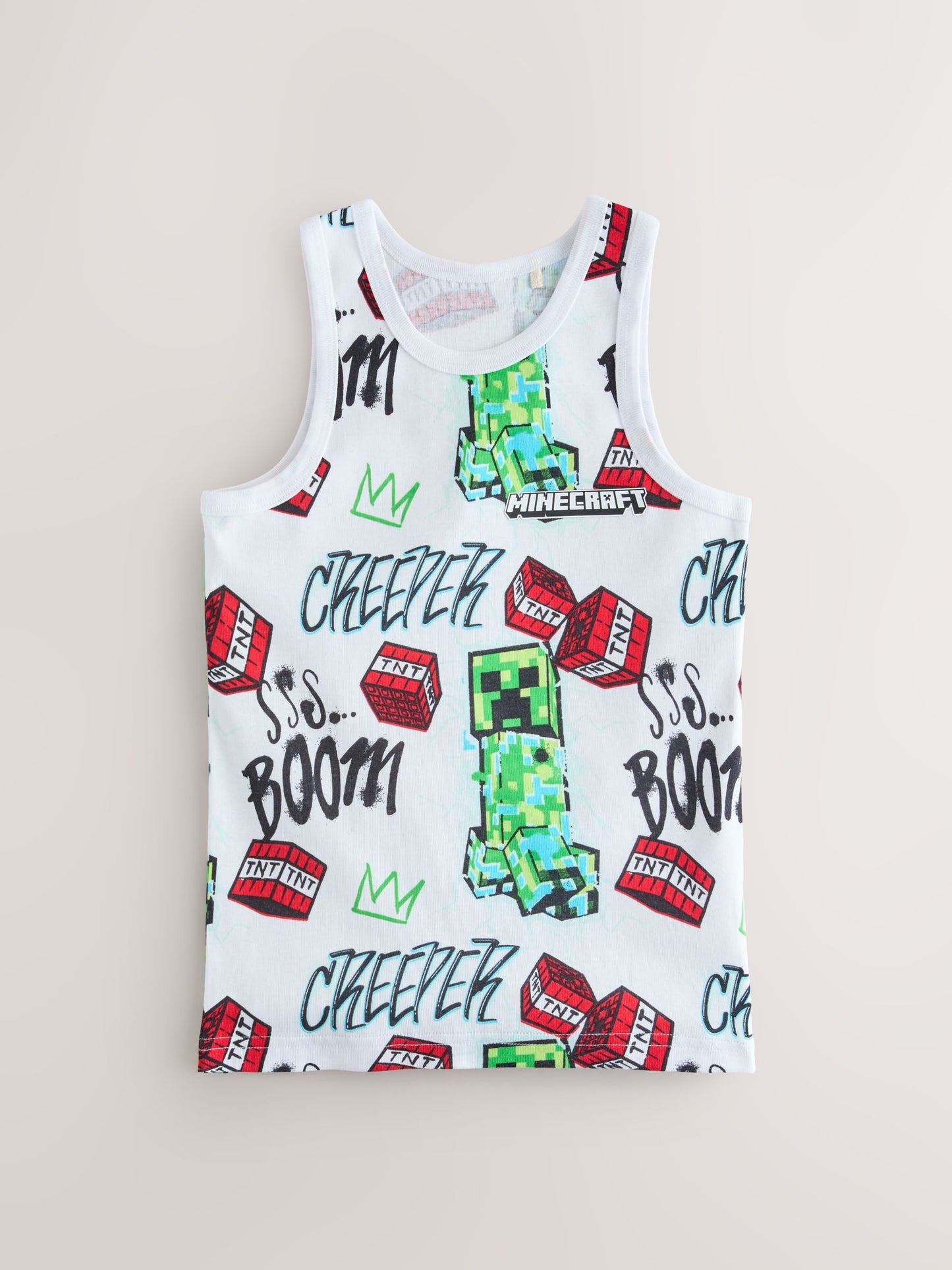 Dsiney Kidz - Black/Green Minecraft Vests 3 Pack (3-14yrs) image 2