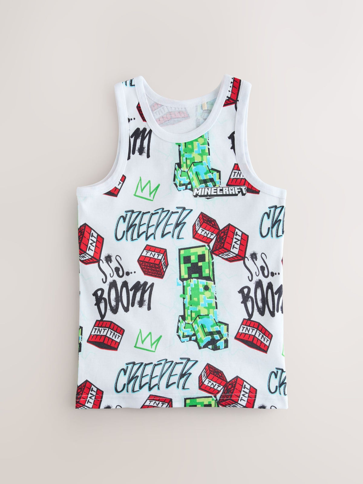 Dsiney Kidz - Black/Green Minecraft Vests 3 Pack (3-14yrs) image 2
