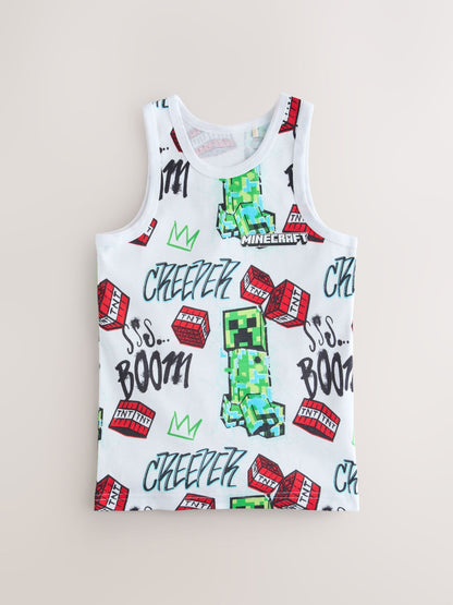Dsiney Kidz - Black/Green Minecraft Vests 3 Pack (3-14yrs) image 2