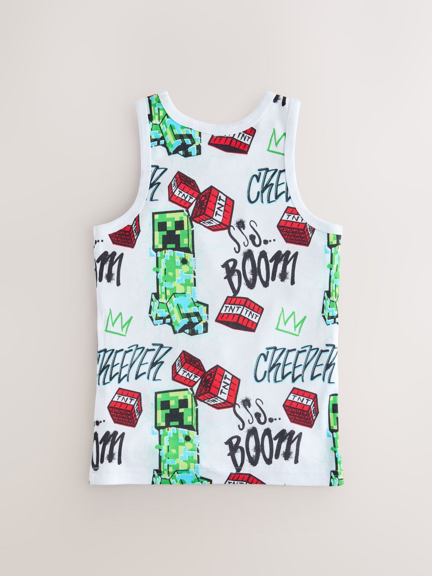 Dsiney Kidz - Black/Green Minecraft Vests 3 Pack (3-14yrs) image 3