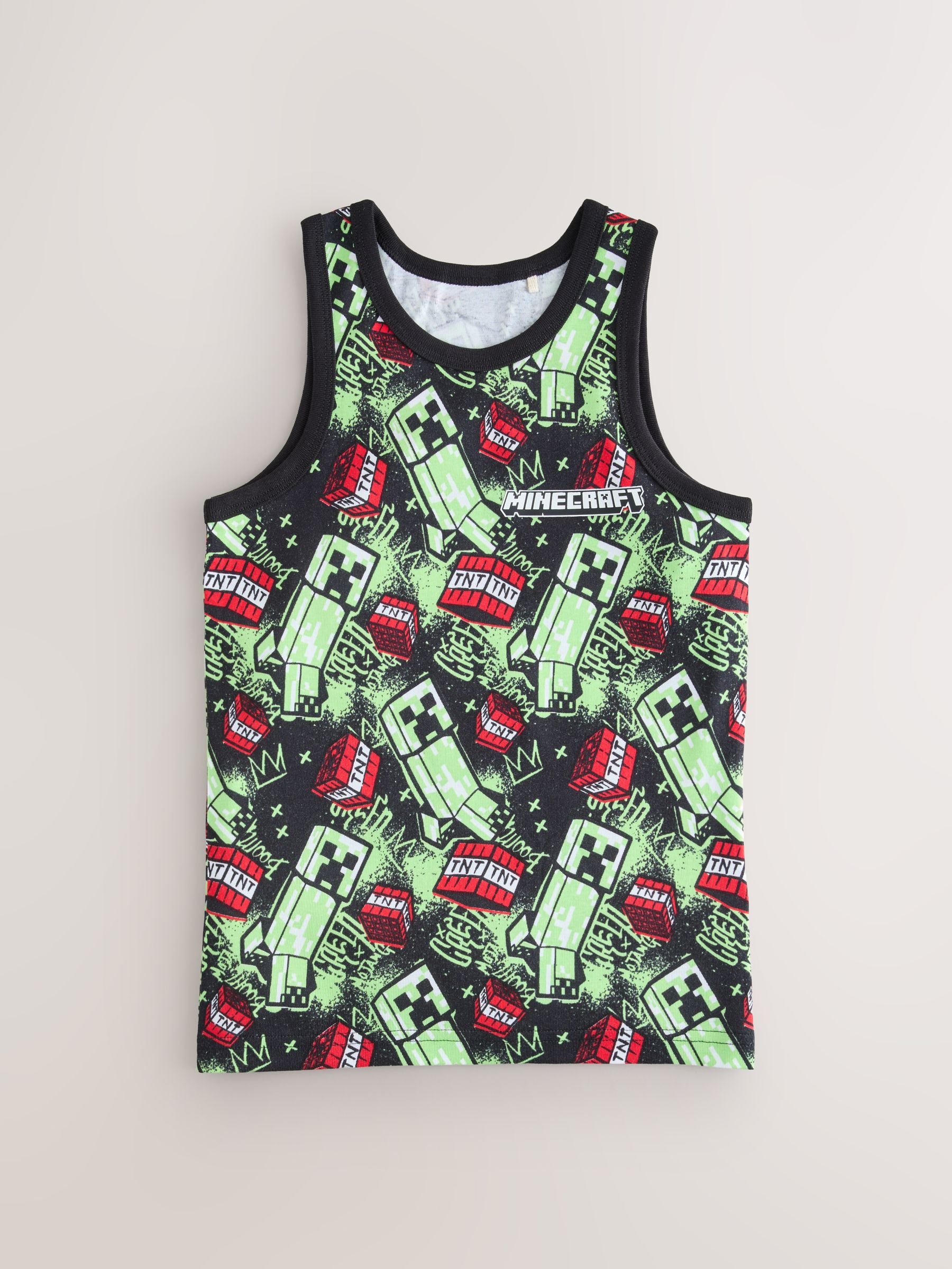 Dsiney Kidz - Black/Green Minecraft Vests 3 Pack (3-14yrs) image 5